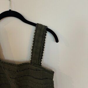Cropped Eyelet Tank